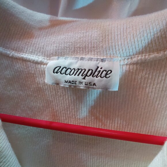 Accomplice white button up sweater size Small - Picture 5 of 6